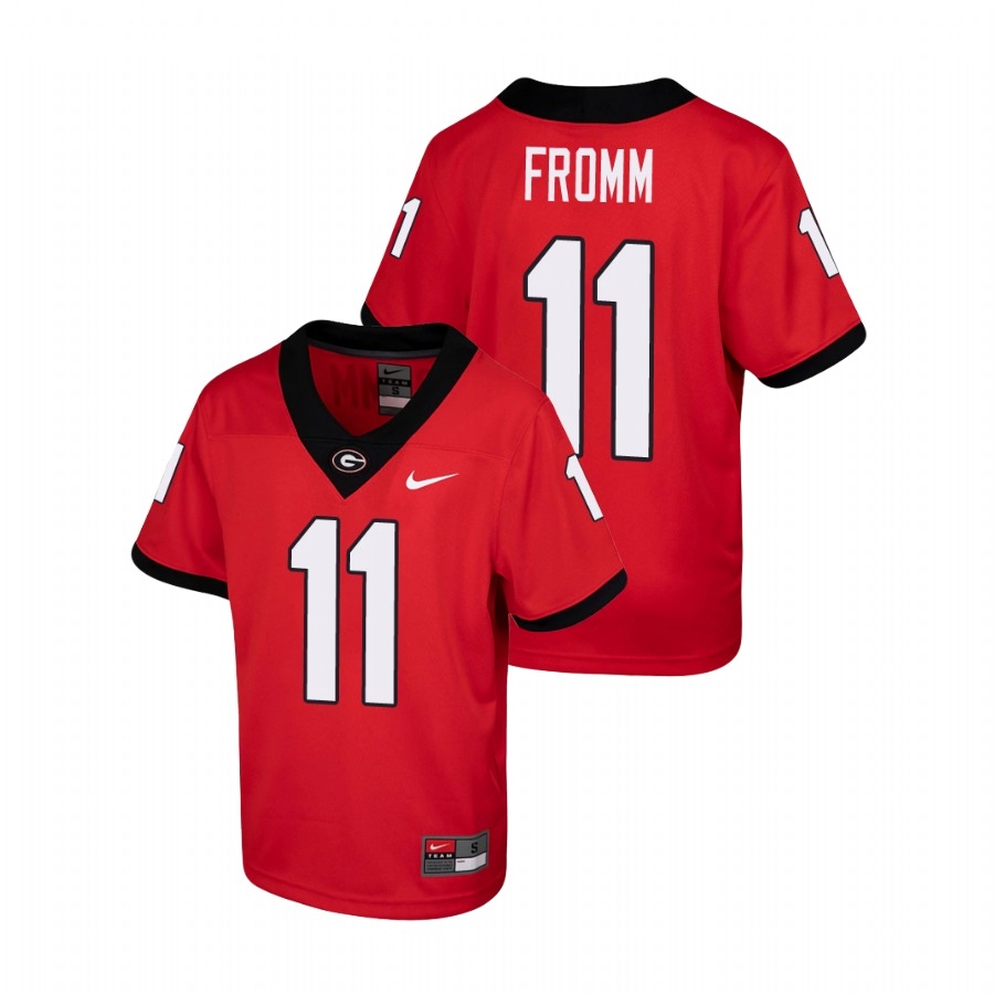 Georgia Bulldogs Youth NCAA Jake Fromm #11 Red Game College Football Jersey INX7049YC